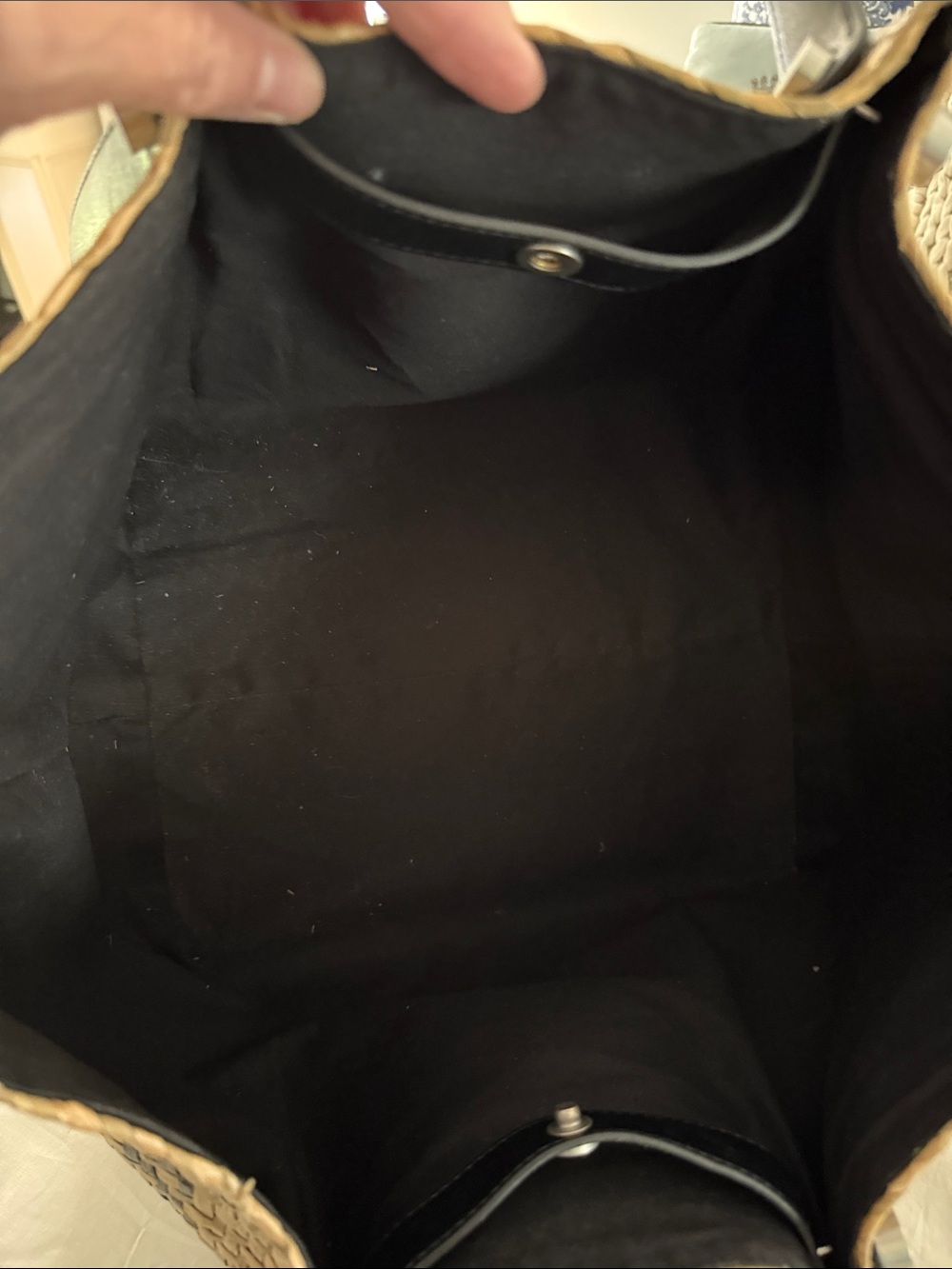 AllSaints Allington Straw Tote - Picture 2 of 5